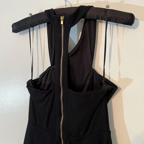 EXPRESS Mini Black Fitted Dress - V Neck & Racerback - Size 4 🖤 - Picture 6 of 10